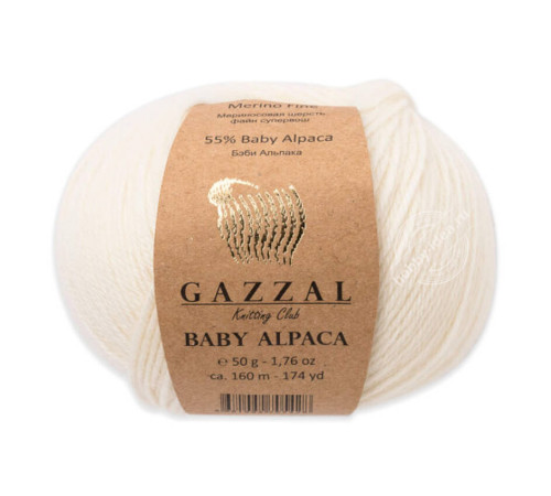 Gazzal Baby Alpaca 46001 Молочный