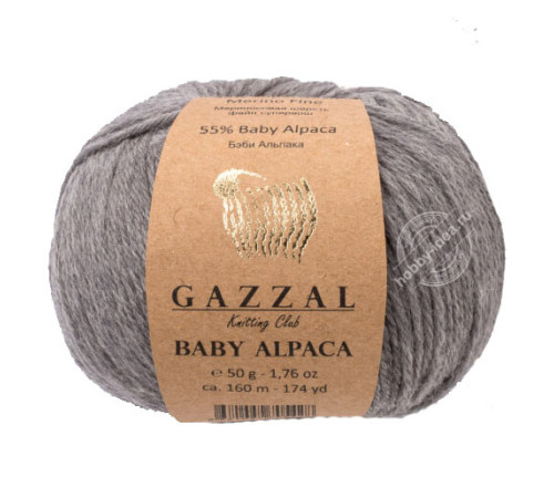Gazzal Baby Alpaca 46012 Серый