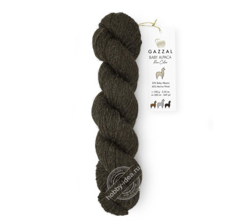 Gazzal Baby Alpaca Pure Colors 6457 Горький шоколад