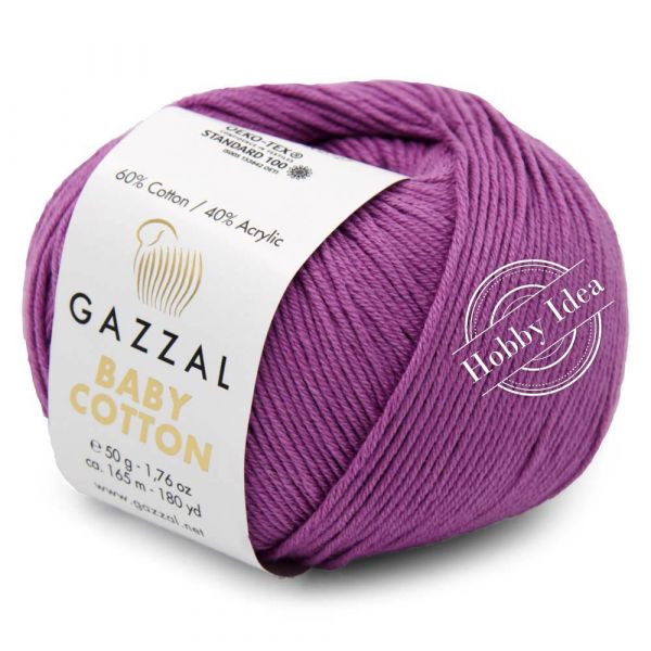 Gazzal Baby Cotton 3414 Фиалковый из категории Gazzal Baby Cotton
