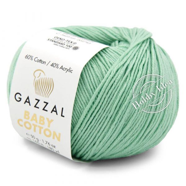 Gazzal Baby Cotton 3425 Мятный из категории Gazzal Baby Cotton