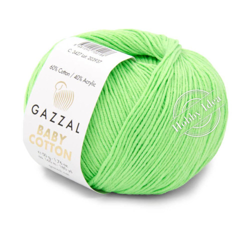 Gazzal Baby Cotton 3427 Неоновый зеленый