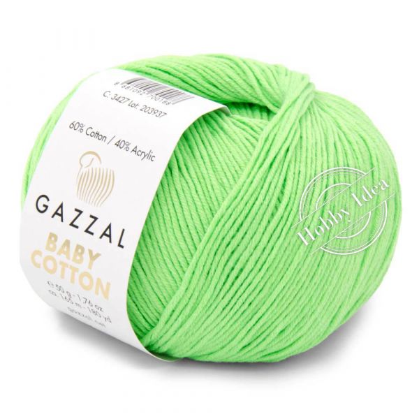 Gazzal Baby Cotton 3427 Неоновый зеленый из категории Gazzal Baby Cotton