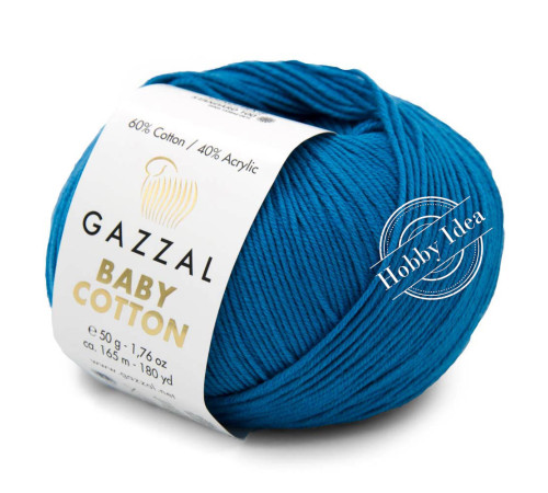 Gazzal Baby Cotton 3428 Ярко-голубой