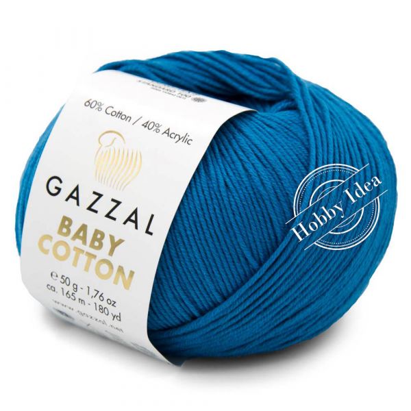 Gazzal Baby Cotton 3428 Ярко-голубой из категории Gazzal Baby Cotton