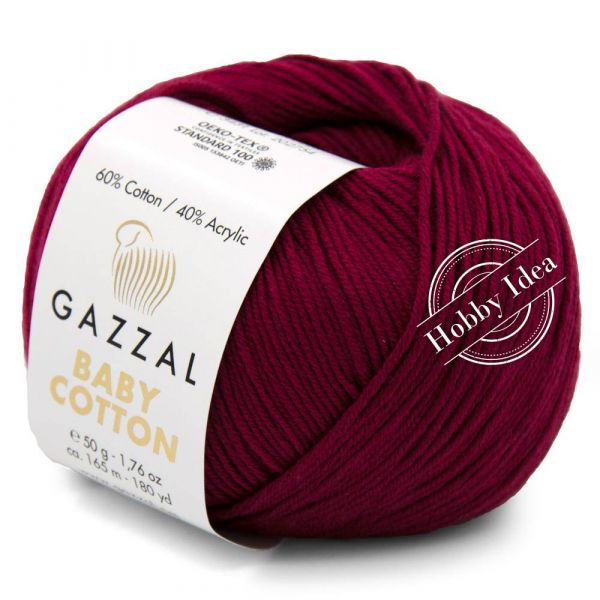 Gazzal Baby Cotton 3442 Винный из категории Gazzal Baby Cotton