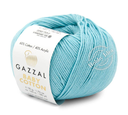 Gazzal Baby Cotton 3451 Нежная бирюза