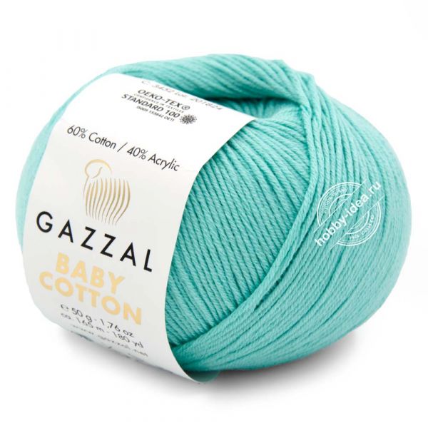 Gazzal Baby Cotton 3452 Лазурный из категории Gazzal Baby Cotton