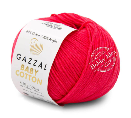 Gazzal Baby Cotton 3458 Неоновый коралл