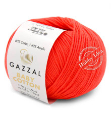 Gazzal Baby Cotton 3459 Неоновый алый