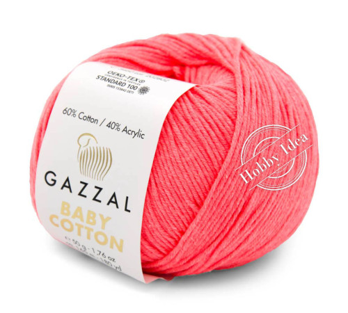Gazzal Baby Cotton 3460 Неоновый розовый