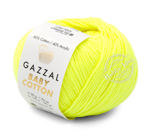 Gazzal Baby Cotton 3462 Неоновый жёлтый