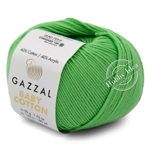 Gazzal Baby Cotton 3466 Ярко-зелёный из категории Gazzal Baby Cotton