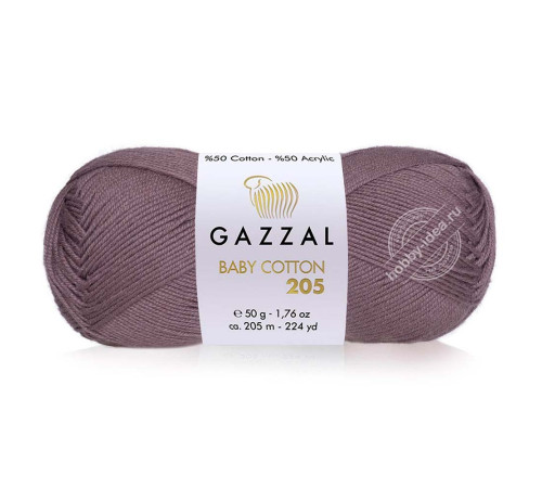 Gazzal Baby Cotton 205 524 Лилово-коричневый