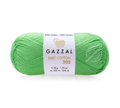 Gazzal Baby Cotton 205 529 Зелёный фломастер