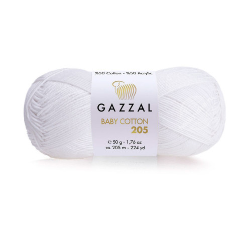 Gazzal Baby Cotton 205 532 Белый