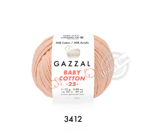 Gazzal Baby Cotton 25 3412 Персик