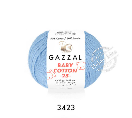 Gazzal Baby Cotton 25 3423 Небесно-голубой