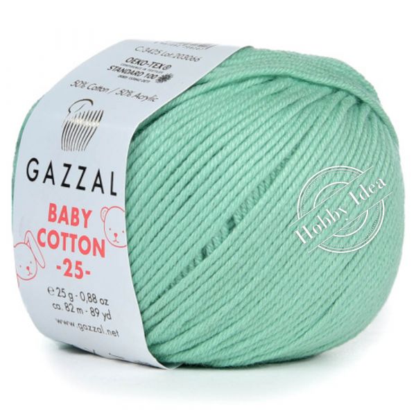 Gazzal Baby Cotton 25 3425 Мятный из категории Gazzal Baby Cotton 25