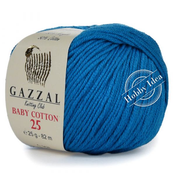 Gazzal Baby Cotton 25 3428 Ярко-голубой из категории Gazzal Baby Cotton 25