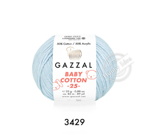 Gazzal Baby Cotton 25 3429 Нежно-голубой
