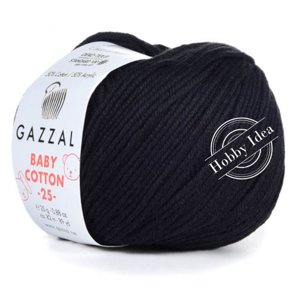 Gazzal Baby Cotton 25 3433 Чёрный из категории Gazzal Baby Cotton 25