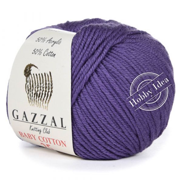 Gazzal Baby Cotton 25 3440 Темно-фиолетовый из категории Gazzal Baby Cotton 25