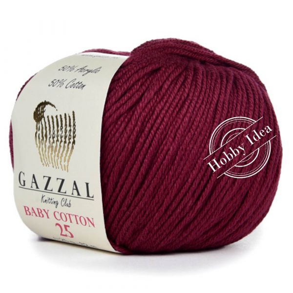 Gazzal Baby Cotton 25 3442 Винный из категории Gazzal Baby Cotton 25