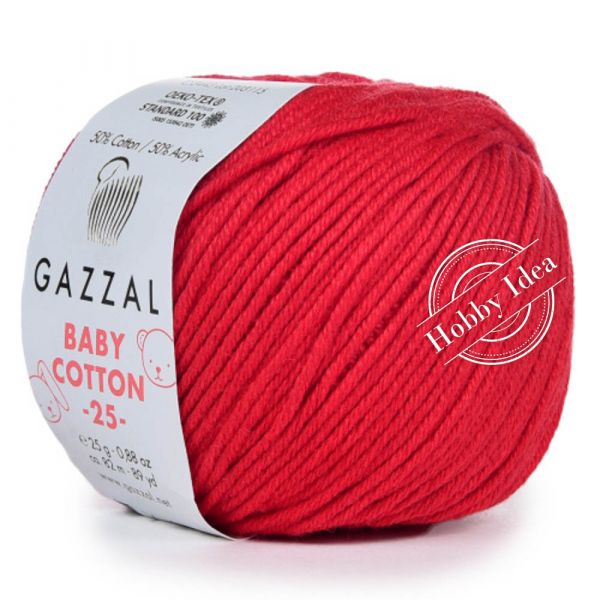 Gazzal Baby Cotton 25 3443 Красный мак из категории Gazzal Baby Cotton 25