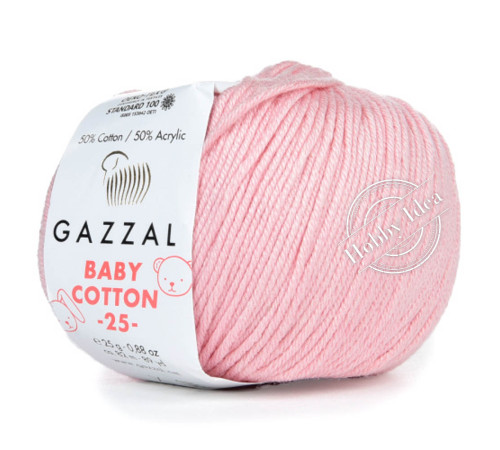 Gazzal Baby Cotton 25 3444 Розовая пудра