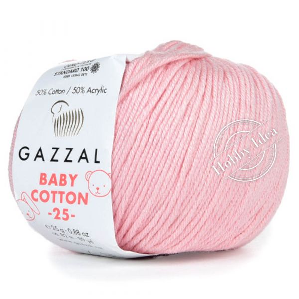 Gazzal Baby Cotton 25 3444 Розовая пудра из категории Gazzal Baby Cotton 25
