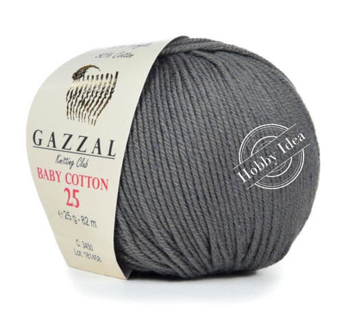 Gazzal Baby Cotton 25 3450 Тёмно-серый