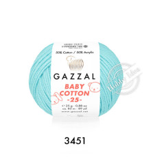 Gazzal Baby Cotton 25 3451 Нежная бирюза