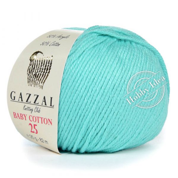 Gazzal Baby Cotton 25 3452 Лазурный из категории Gazzal Baby Cotton 25