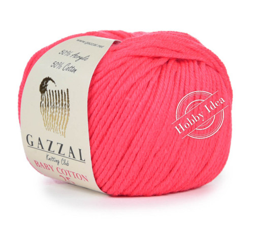 Gazzal Baby Cotton 25 3458 Неоновый коралл
