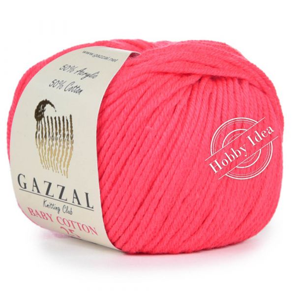 Gazzal Baby Cotton 25 3458 Неоновый коралл из категории Gazzal Baby Cotton 25