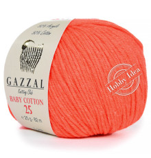 Gazzal Baby Cotton 25 3459 Неоновый алый