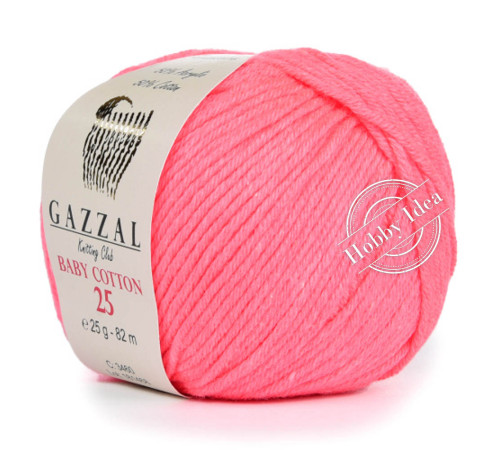 Gazzal Baby Cotton 25 3460 Неоновый розовый