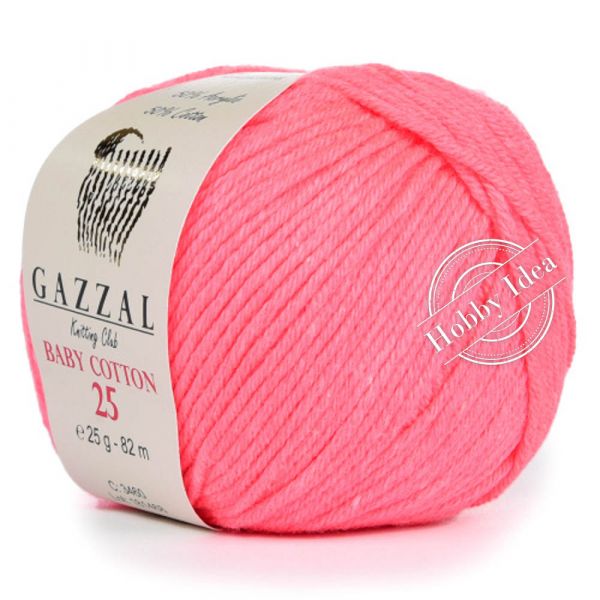 Gazzal Baby Cotton 25 3460 Неоновый розовый из категории Gazzal Baby Cotton 25