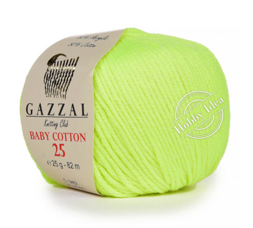 Gazzal Baby Cotton 25 3462 Неоновый жёлтый
