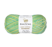 Gazzal Baby Cotton Rainbow 480 Зелёно-бирюзовый