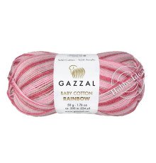 Gazzal Baby Cotton Rainbow 482 Лососево-розовый