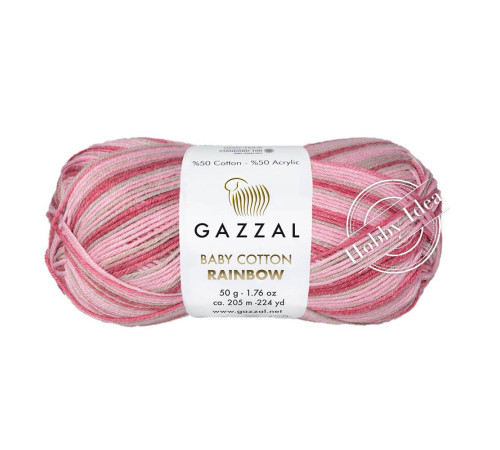 Gazzal Baby Cotton Rainbow 482 Лососево-розовый
