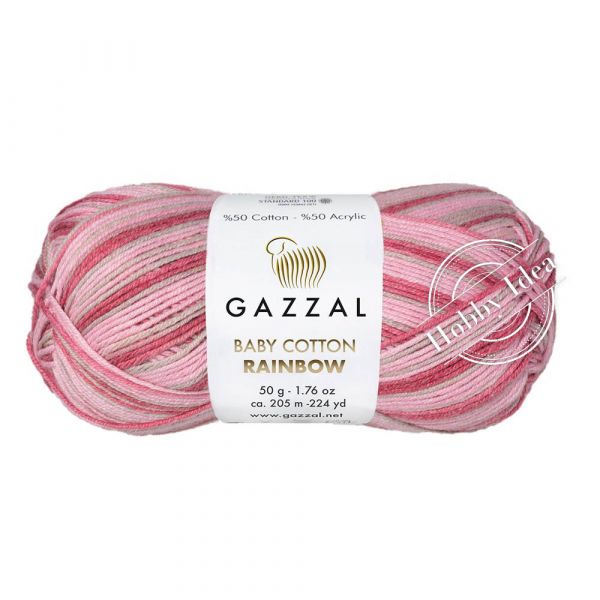 Gazzal Baby Cotton Rainbow 482 Лососево-розовый из категории Gazzal Baby Cotton Rainbow
