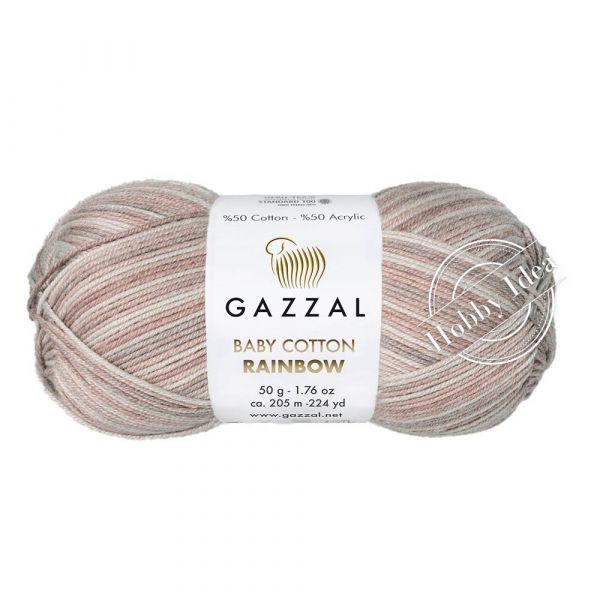 Gazzal Baby Cotton Rainbow 485 Коричнево-серый из категории Gazzal Baby Cotton Rainbow