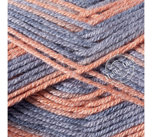 Gazzal Baby Cotton Rainbow 486 Кирпично-серо-голубой