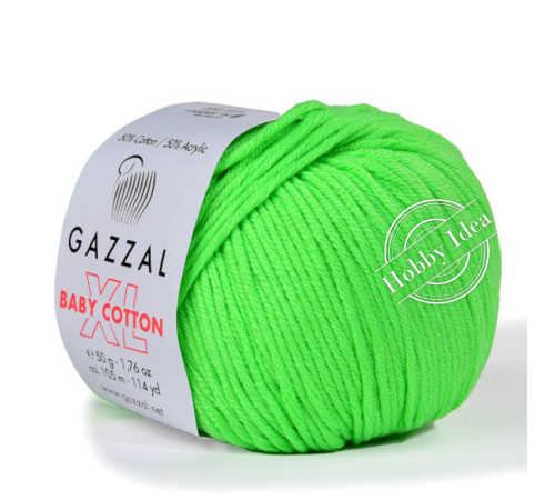 Gazzal Baby Cotton XL 3427 Неоновый зеленый