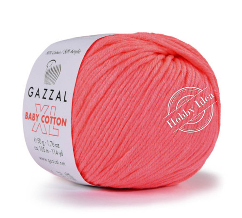 Gazzal Baby Cotton XL 3460 Неоновый розовый
