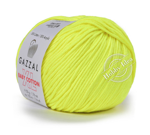Gazzal Baby Cotton XL 3462 Неоновый жёлтый