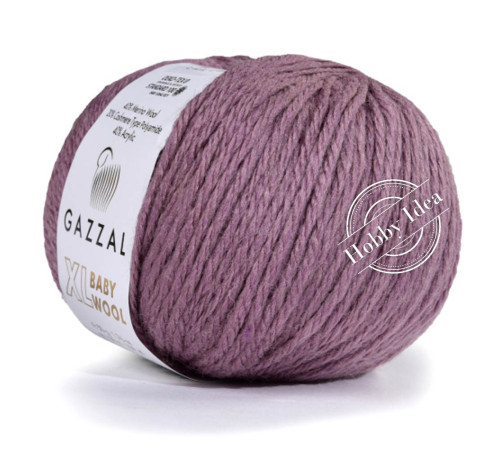 Gazzal Baby Wool XL 843 Пыльная сирень
